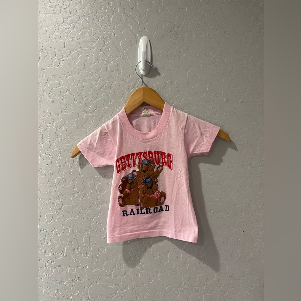 Vintage 90s Gettysburg Railroad Bears SS Shirt 2T